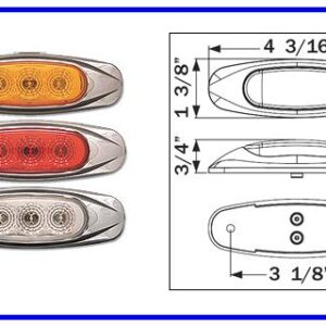 RED--HyperX® Mini Sealed LED Marker/Clearance Light